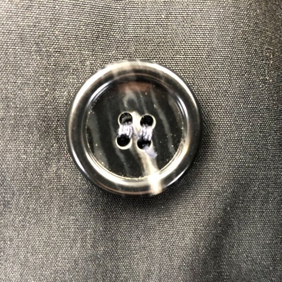 London Fog Mens Trench Coat 38R Black Maincoat Button Up Collarred Casual Travel - Picture 15 of 16